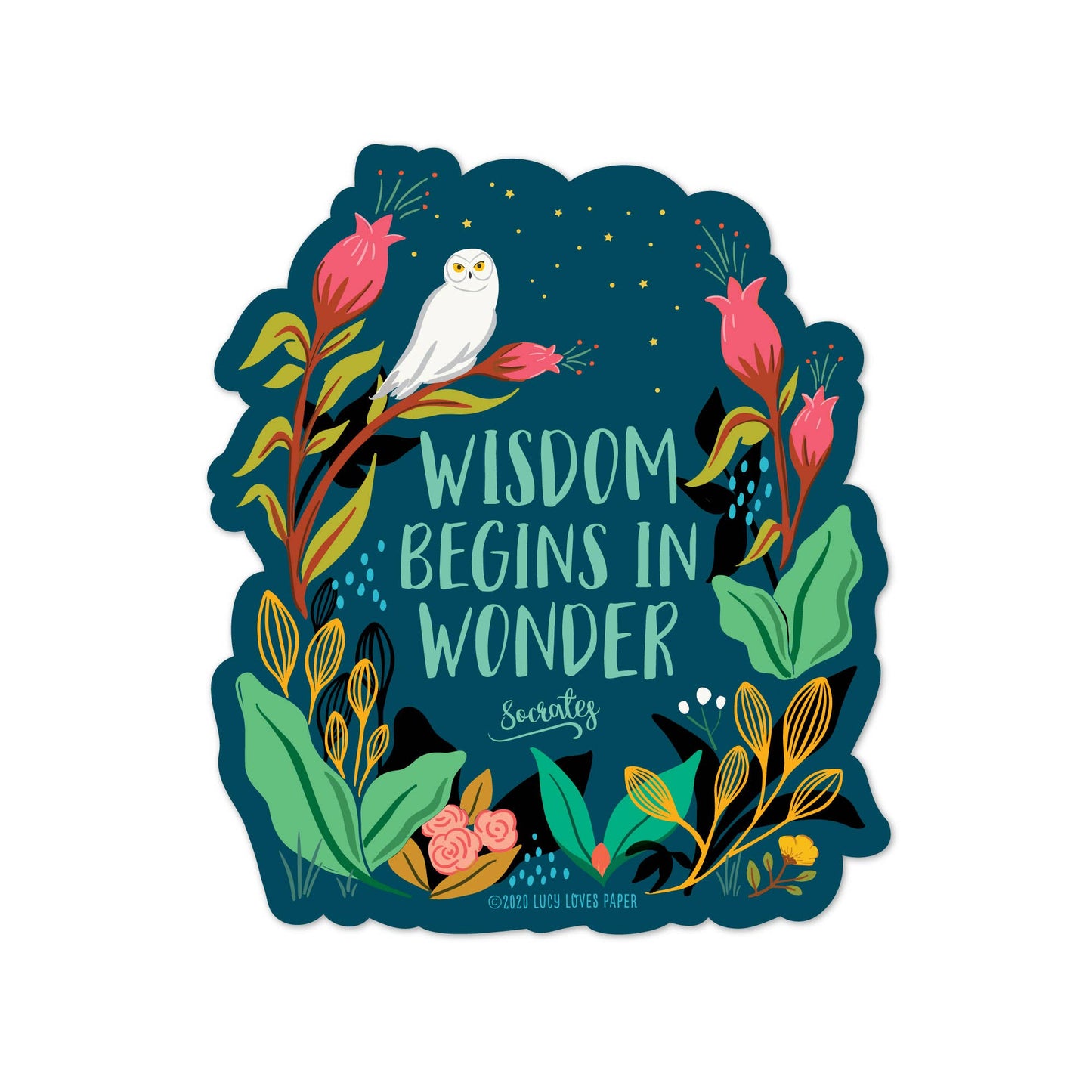 Lucy Loves Paper - Wisdom Begins in Wonder Sticker