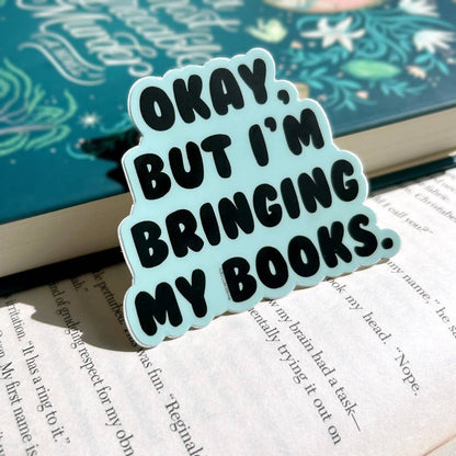 My Secret Copy - Teal and Blue Bringing My Books Sticker