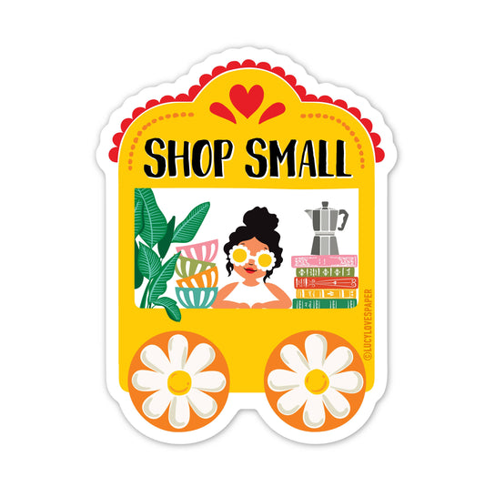 Lucy Loves Paper - Shop Small Vinyl Sticker | Small business love sticker