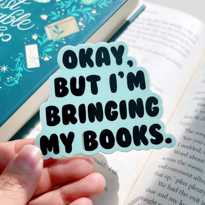 My Secret Copy - Teal and Blue Bringing My Books Sticker