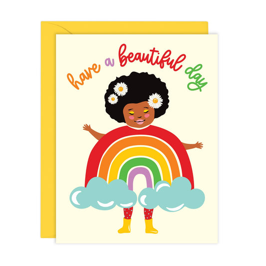 Lucy Loves Paper - Have a Beautiful Day - Everyday Rainbow Card (A2)