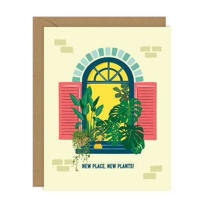 Lucy Loves Paper - New Place, New Plants - new home card for plant lovers