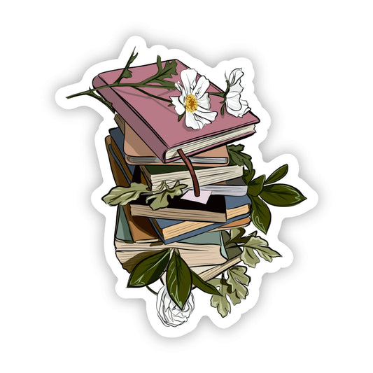 Big Moods - Flowers Wrapping Books Sticker