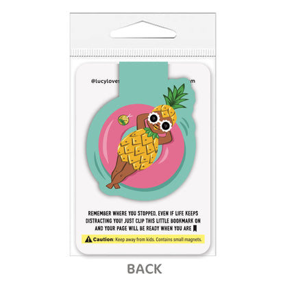 Lucy Loves Paper - Magnetic Bookmark | Pool Pineapple Girl