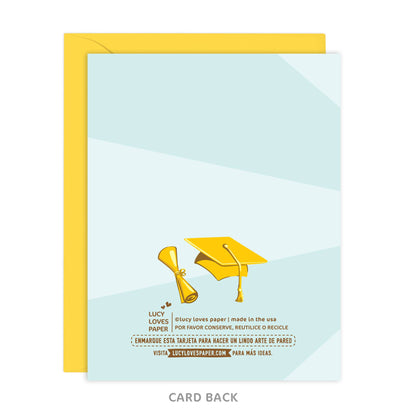 Lucy Loves Paper - ¡Lo Lograste! - graduation card  in Spanish