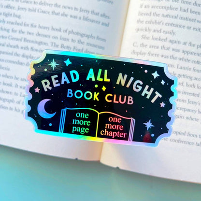 My Secret Copy - Read All Night Book Club Holographic Sticker