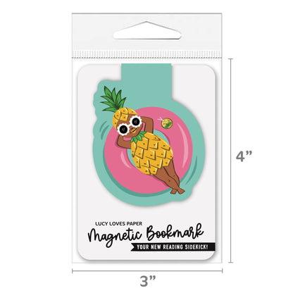 Lucy Loves Paper - Magnetic Bookmark | Pool Pineapple Girl