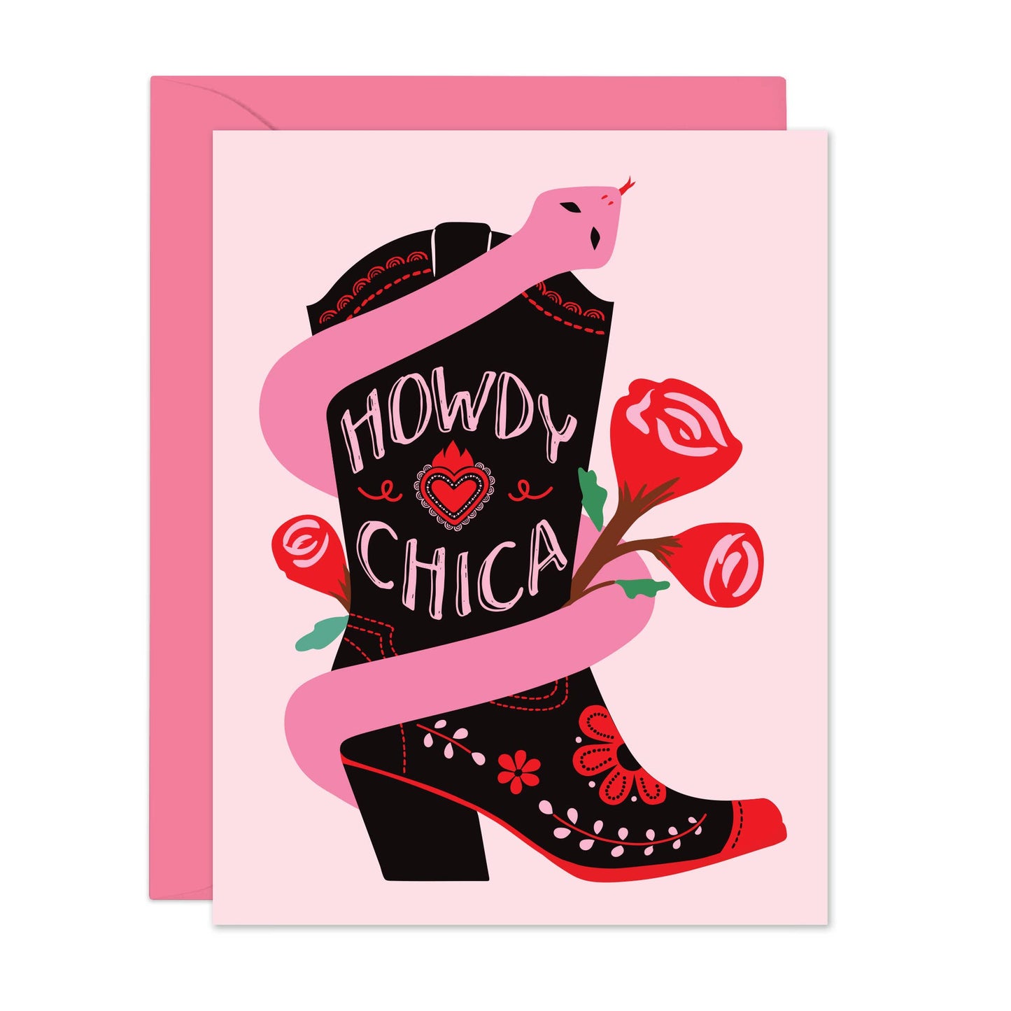 Lucy Loves Paper - Howdy Chica | Cowgirl Boot card