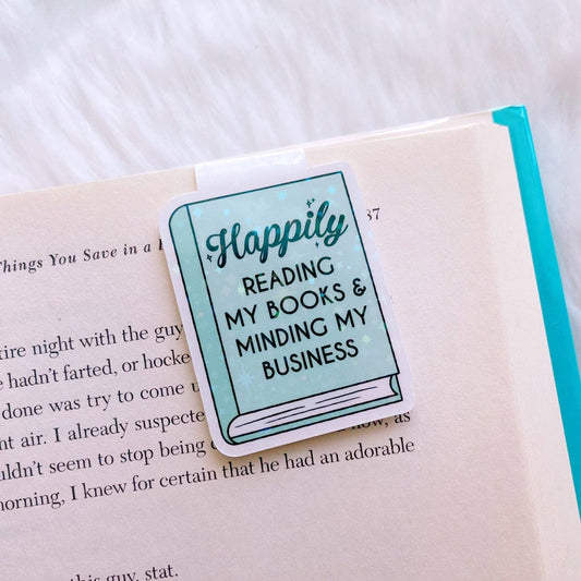 My Secret Copy - NEW Sparkle Happily Minding My Business Magnetic Bookmark