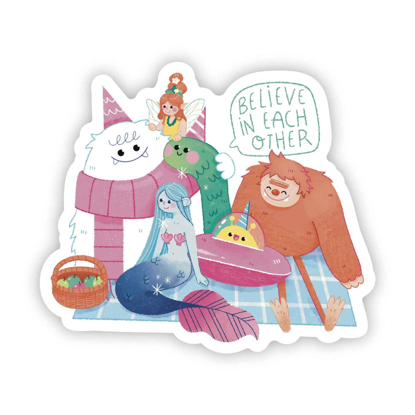 Big Moods - Believe in Each Other Creature Sticker