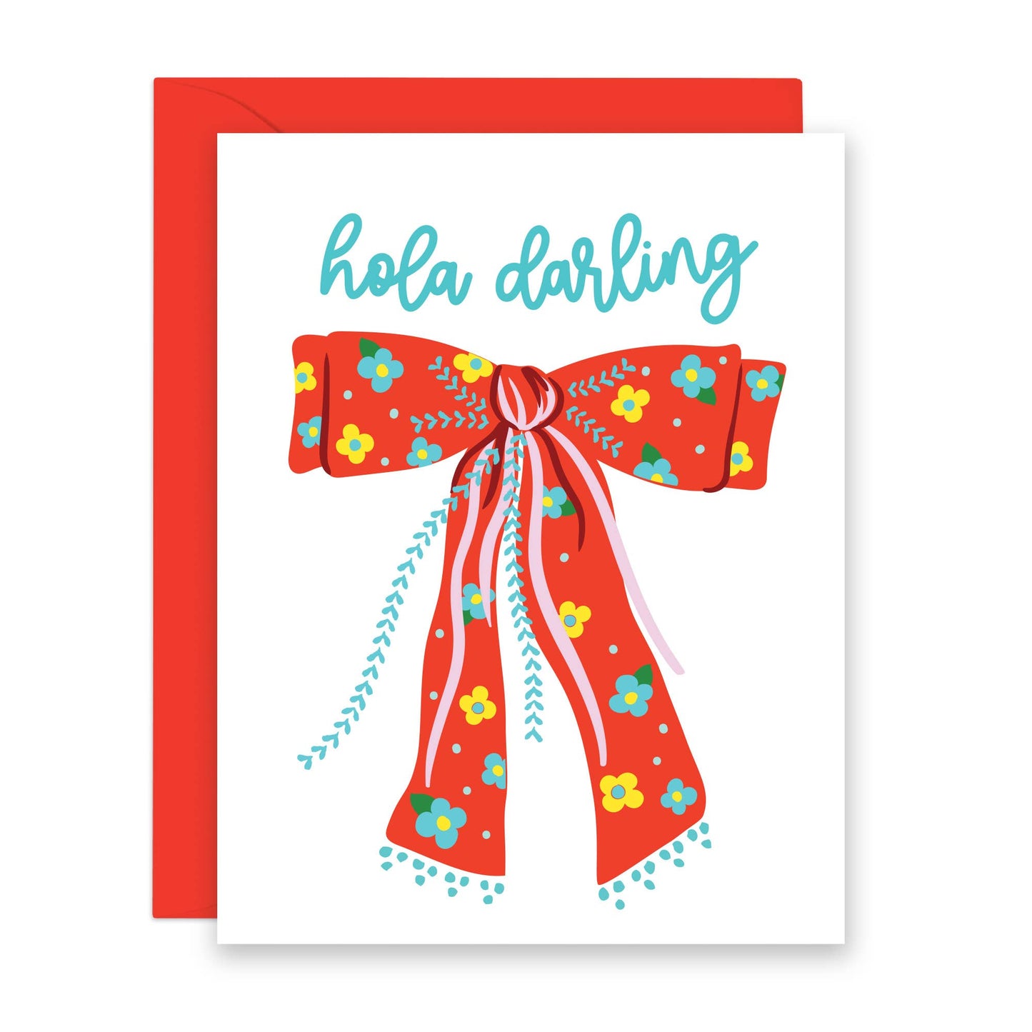 Lucy Loves Paper - Hola Darling Bow | Just because card in Spanish & English